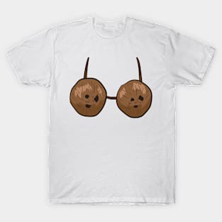 Funny Coconut Summer Coconuts Bra Funny Halloween Costume T-Shirt